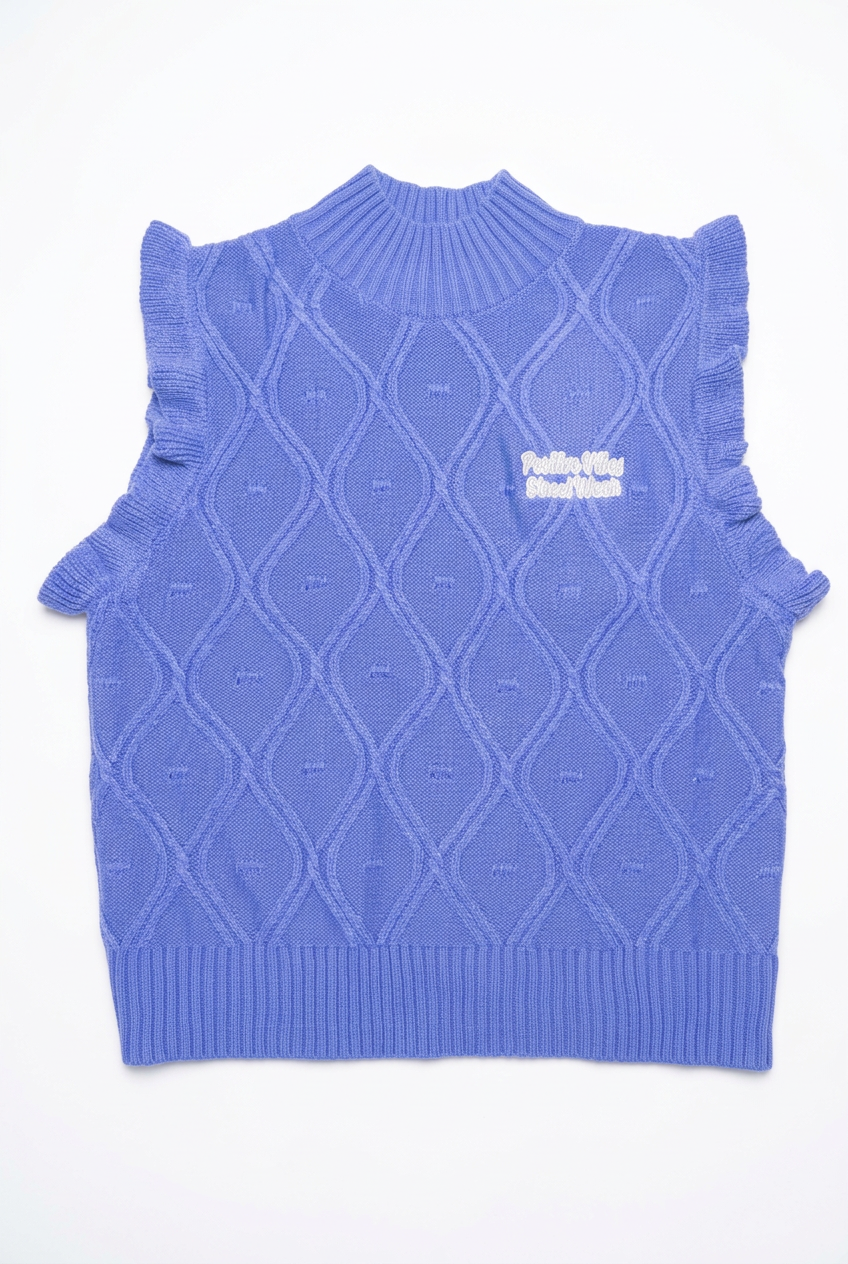 Blue-purple sweater on a white background