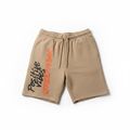 Folded Positive Vibes Shorts on White Background