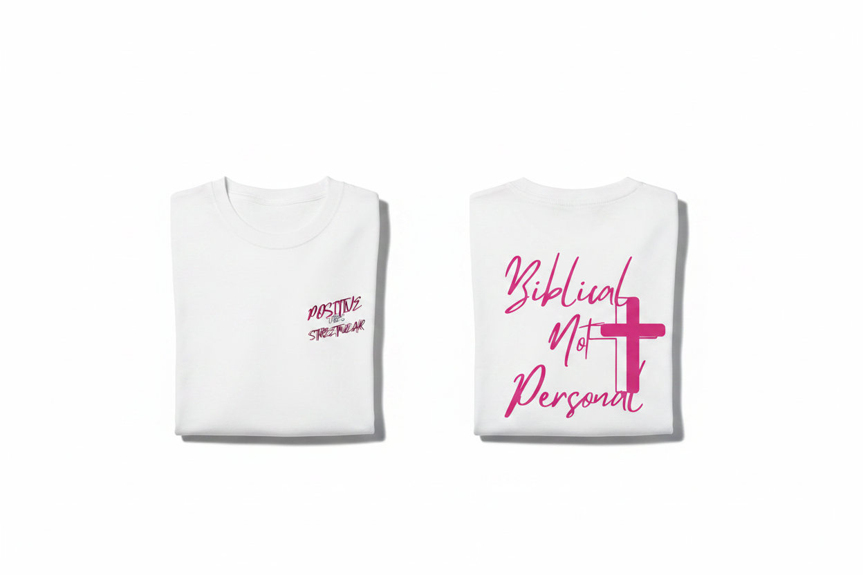 Folded Tees on White Background