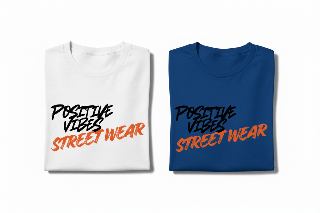 Positive Vibes Street Wear — Folded Sweatshirt Mockup