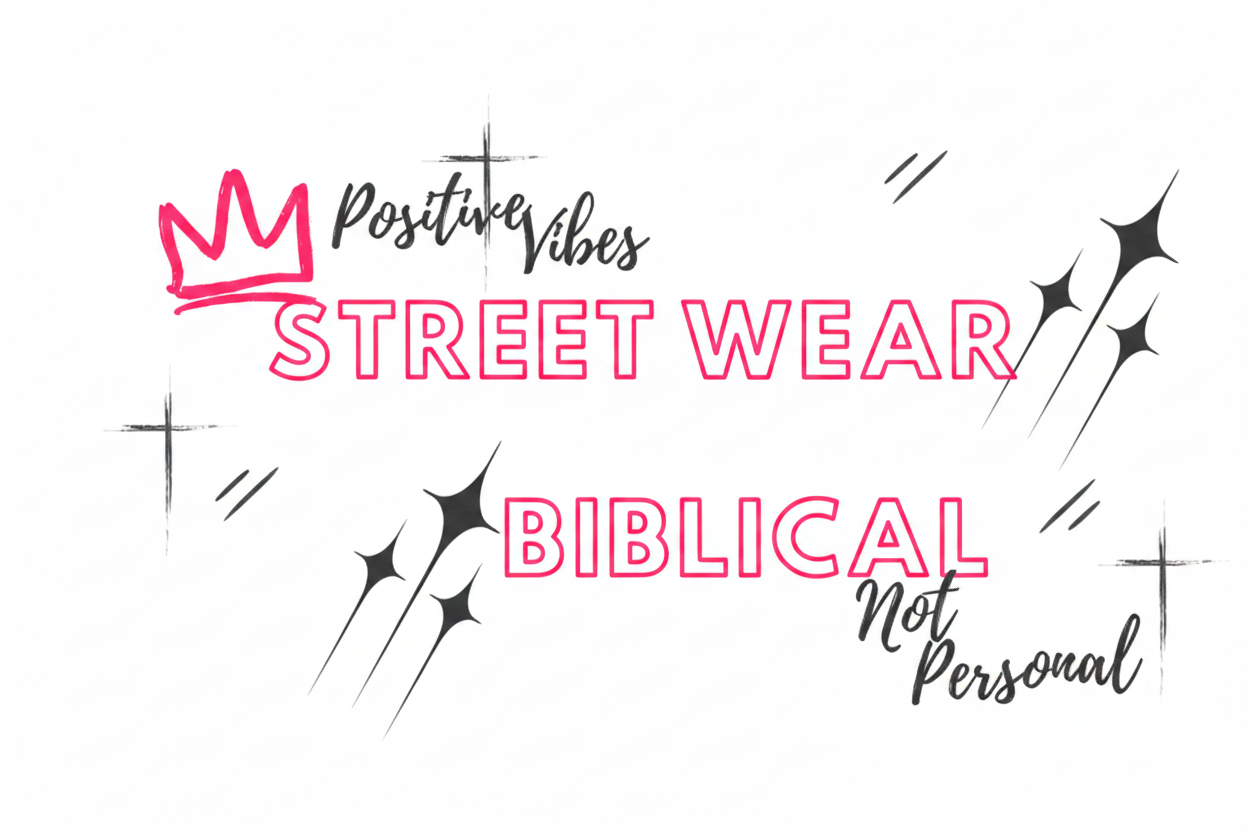 Positive Vibes Street Wear on white background