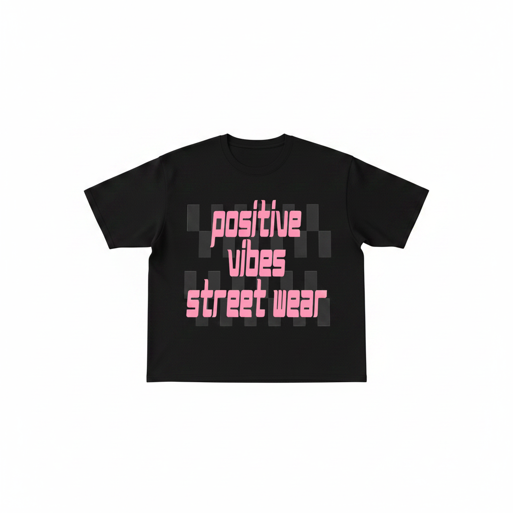 Positive Vibes Street Wear Tee - White Background