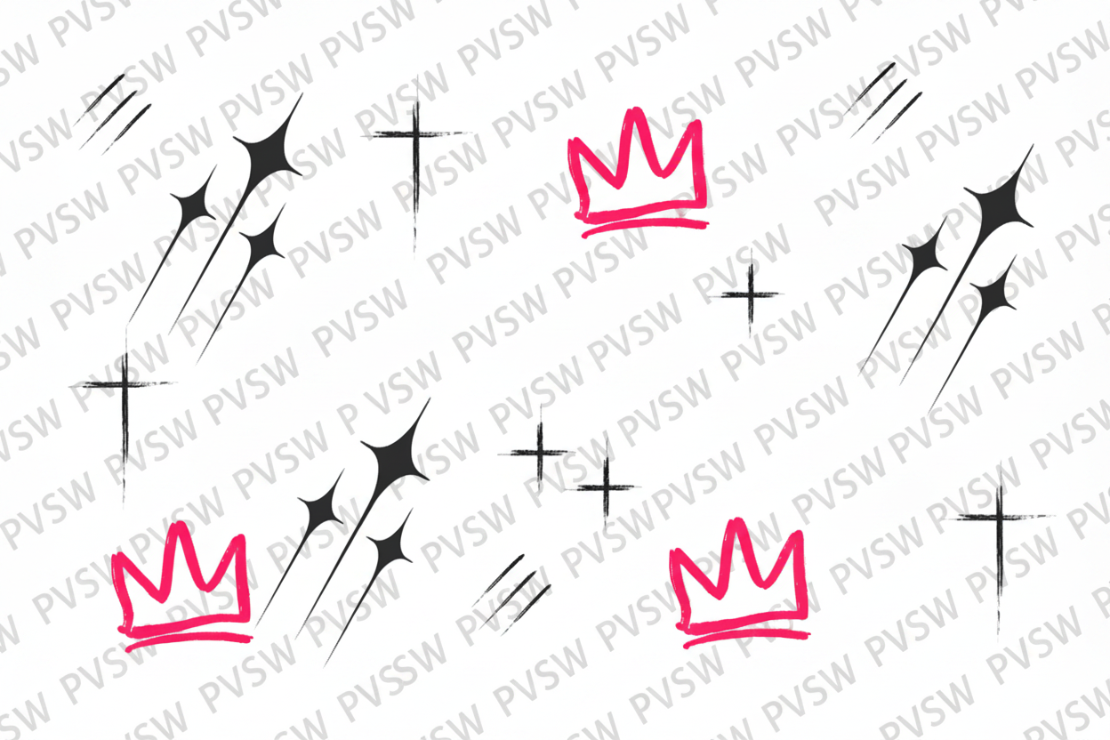 PVSW repeating background with crowns
