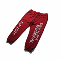 Red Joggers on White Background