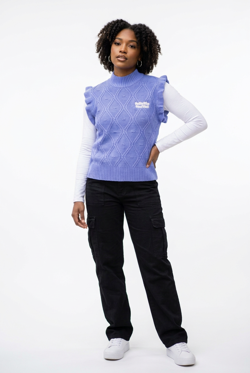 Streetwear model photo on a clean white background